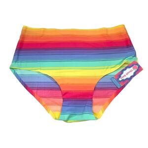 Cheek Boss Brief Panty Stripe Spectrum Size Large